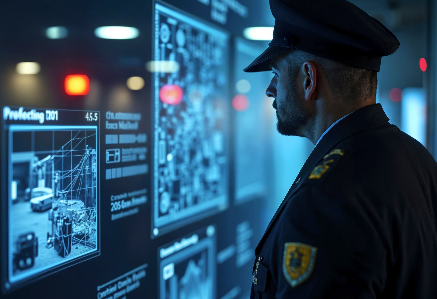 Imagen institucional de centro de control de seguridad